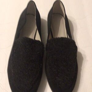 Black Fuzzy Loafers